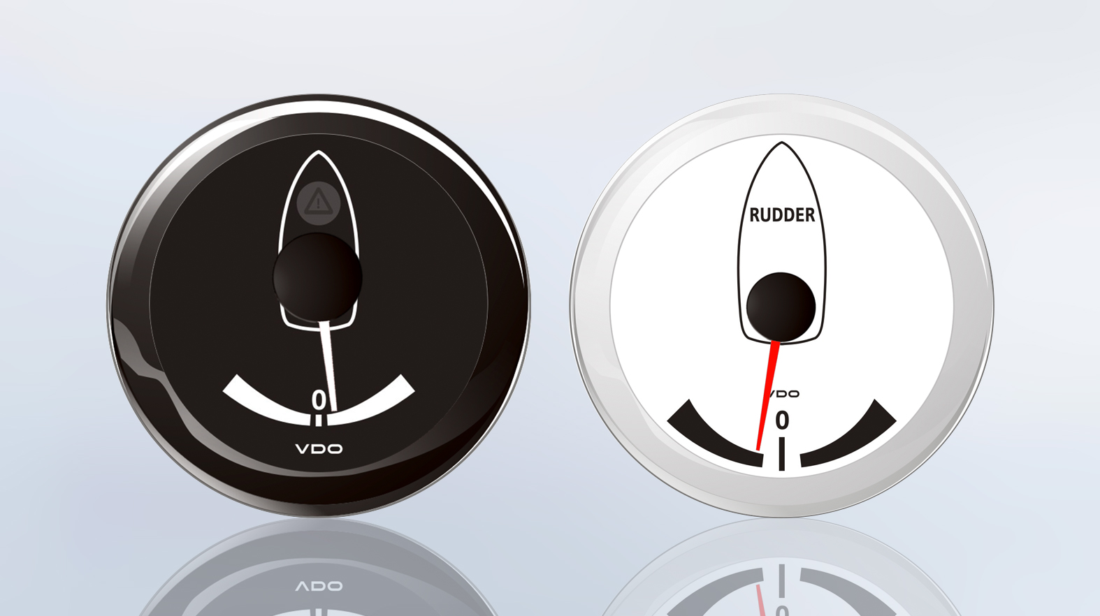 The ViewLine rudder angle gauge for wheel-controlled yachts displays the current rudder position at all times.