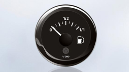 The ViewLine fuel level gauge (Input 3-180 Ω) provides information about the fuel level in the tank.